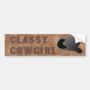 Classy CowGirl BUMPER STICKER