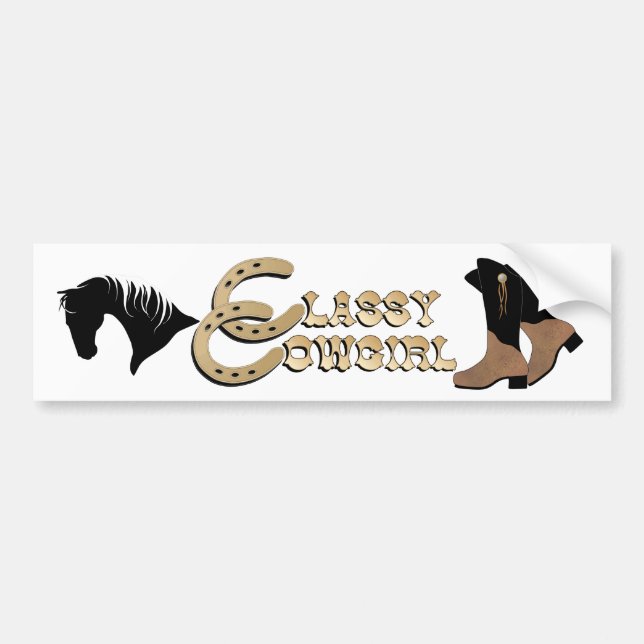 Classy Cowgirl BUMPER STICKER (Front)