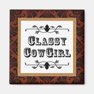Classy Cowgirl  Western Vintage style magnet