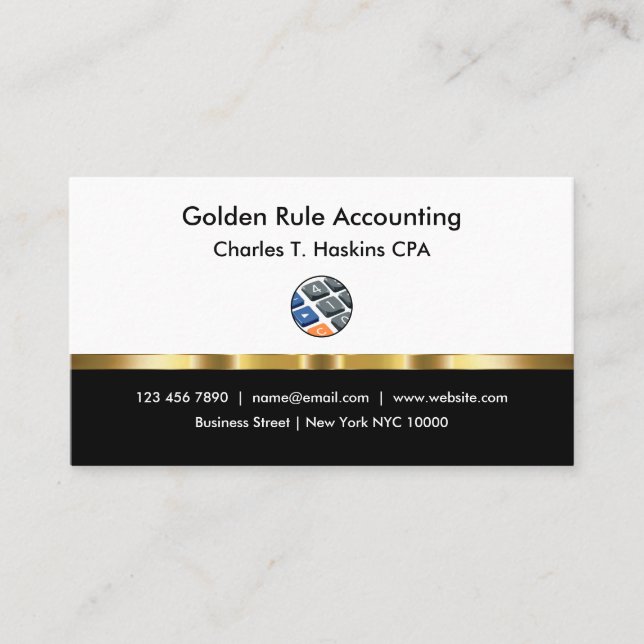 Classy CPA Accountant Business Cards (Front)