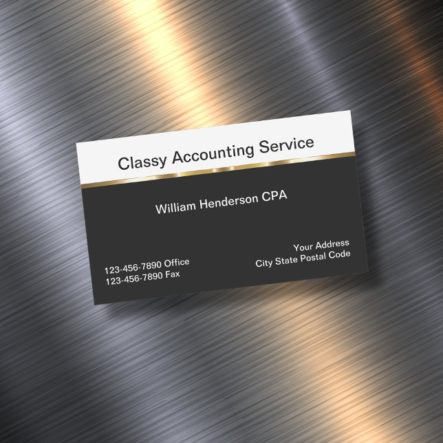 Classy CPA Accountant Magnetic Business Card (Creator Uploaded)