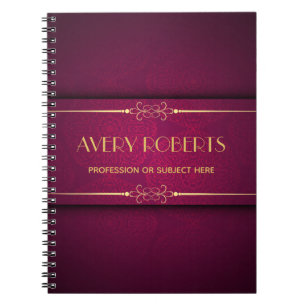Classy crimson mandala  Elegant Professional Notebook
