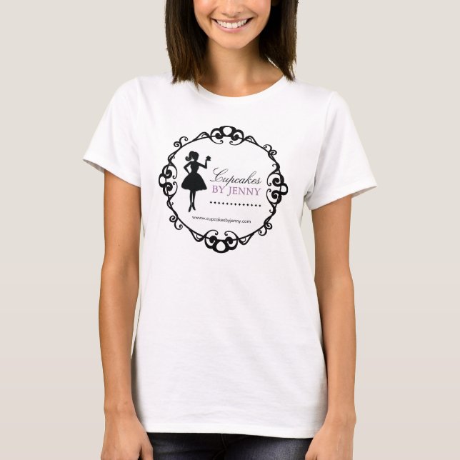 Classy Cupcake Silhouette Bakery T'Shirt T-Shirt (Front)