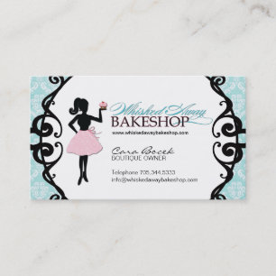 Classy Cupcake Silhouette Business Cards