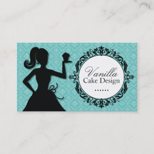 Classy Cupcake Silhouette Business Cards