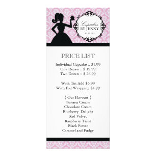 Classy Cupcake Silhouette Rack Card