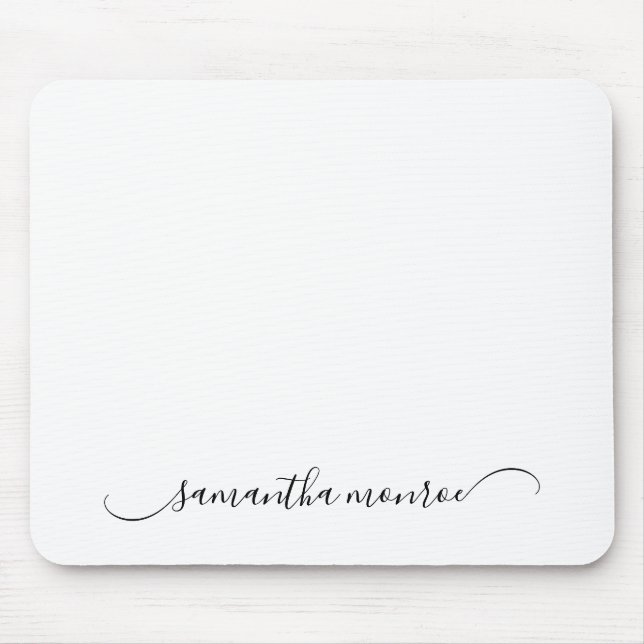 Classy Curved Swash Signature Given Name Mouse Mat (Front)