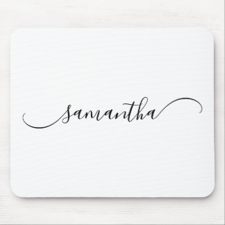 Classy Curved Swash Signature Name Mouse Mat