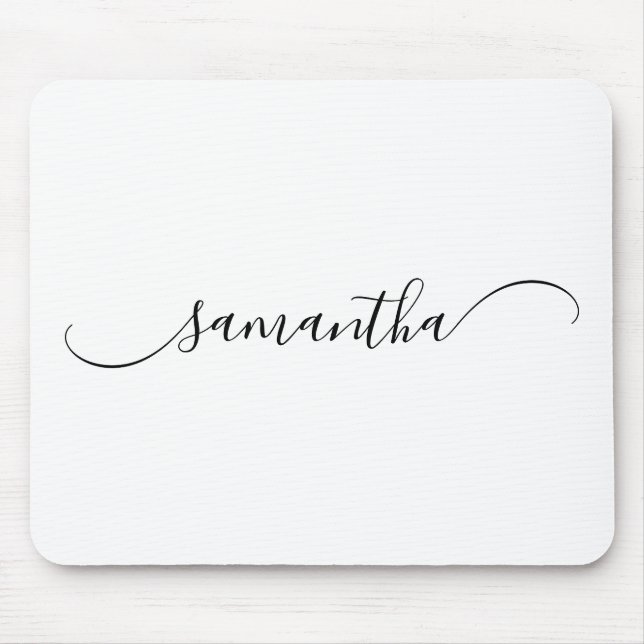 Classy Curved Swash Signature Name Mouse Mat (Front)