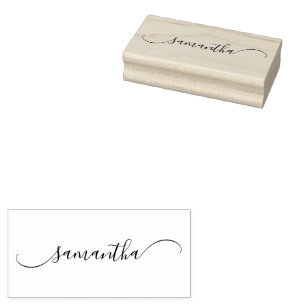 Classy Curved Swash Signature Rubber Stamp