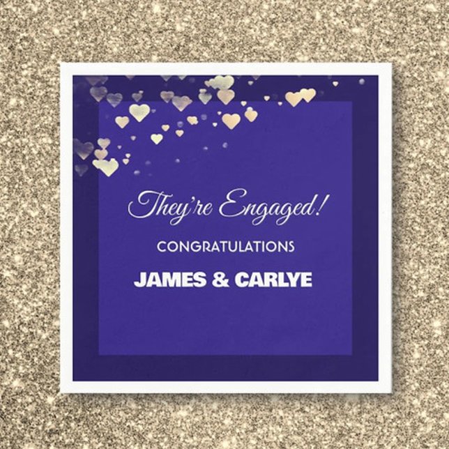 Classy, Custom Engagement Congrats  Napkin (Creator Uploaded)