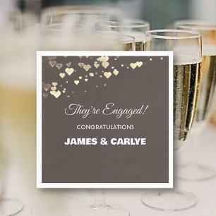 Classy, Custom Engagement Congrats  Napkin