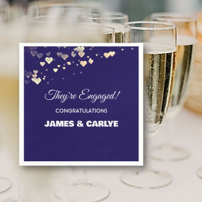Classy, Custom Engagement Congrats  Napkin (Creator Uploaded)