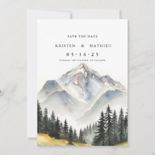 Classy Custom Mountain Save The Date