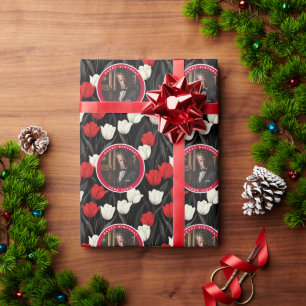 Classy Custom Tulip Flower Birthday Event Wrapping Paper