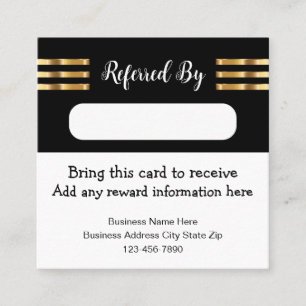 Classy Customer Referral Rewards Card Template