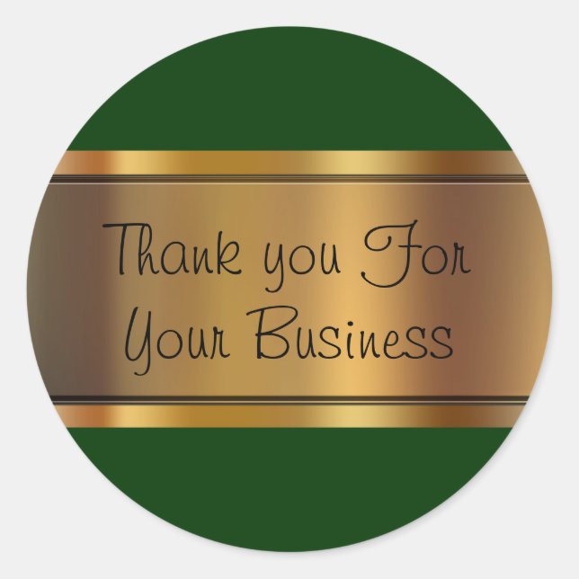 Classy Customer Thank You Stickers (Front)