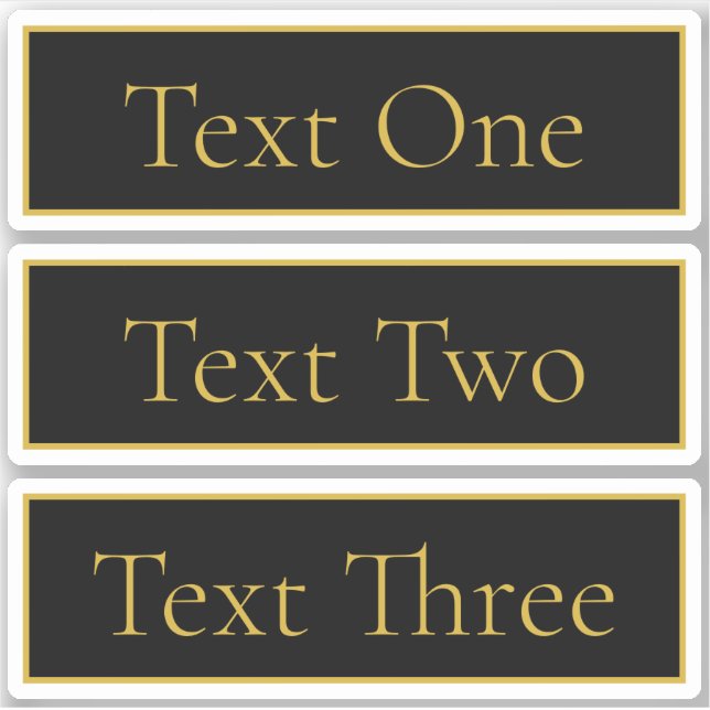 Classy Customisable Black & Faux Gold (Front)