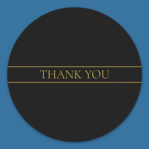 Classy Customisable Gold Text & Lines Classic Round Sticker