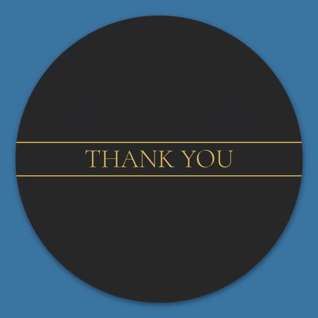 Classy Customisable Gold Text & Lines Classic Round Sticker (Creator Uploaded)