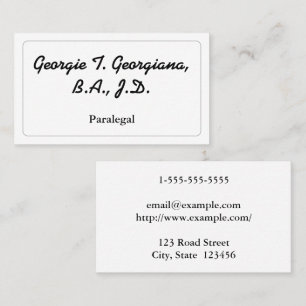 Classy & Customisable Paralegal Business Card