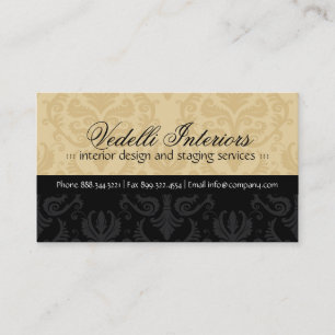 Classy Damask Designer Business Card