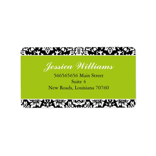 Classy Damask Label (Front)