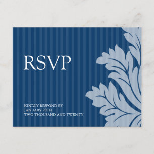 Classy Damask RSVP Cards