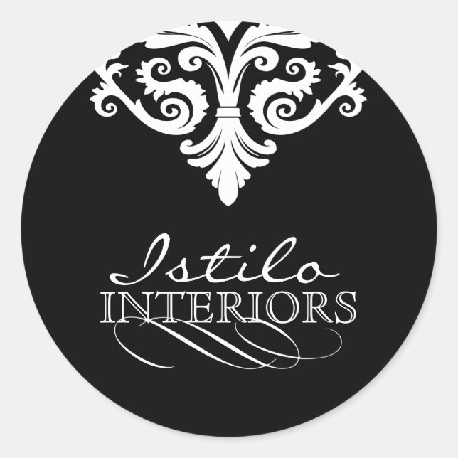 Classy  Damask Sticker (Front)