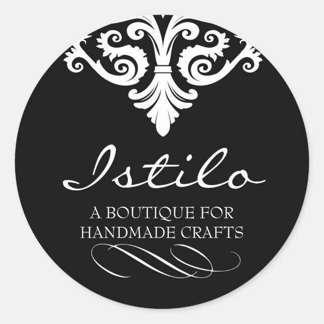 Classy Damask Sticker (Front)