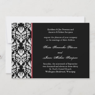 Classy Damask Wedding Invitation
