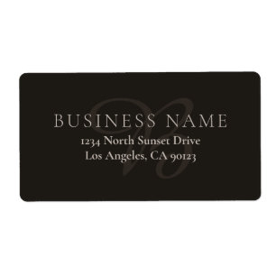 Classy Dark Brown Return Address