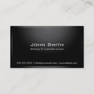 Classy Dark Lawyer Metal Look Business Card