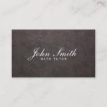 Classy Dark Leather Math Tutor Business Card<br><div class="desc">Classy Dark Leather Math Tutor Business Card.</div>