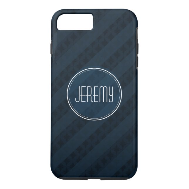 Classy Dark Navy Custom Monogram Version 2.0 Case-Mate iPhone Case (Back)