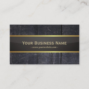 Classy Dark Wood & Glass Texture Business Card