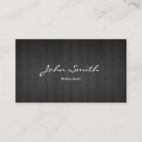 Classy Dark Wood Mixologist Business Card