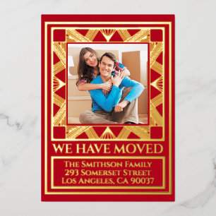 Classy Deco Chic Personalised Moving Announcement 