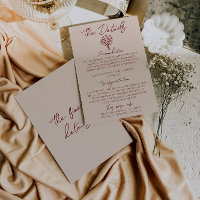 Classy Deep Red Floral Bouquet Wedding Details 