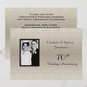 Classy Deluxe Wedding Anniversary Photo Invitation
