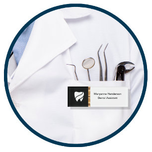Classy Dental Office Staff Name Tag