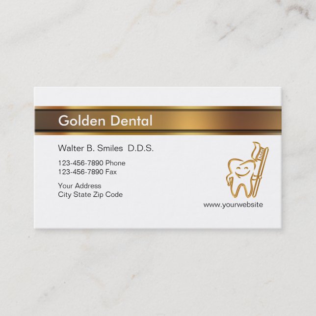 Classy Dentist Business Cards (Front)