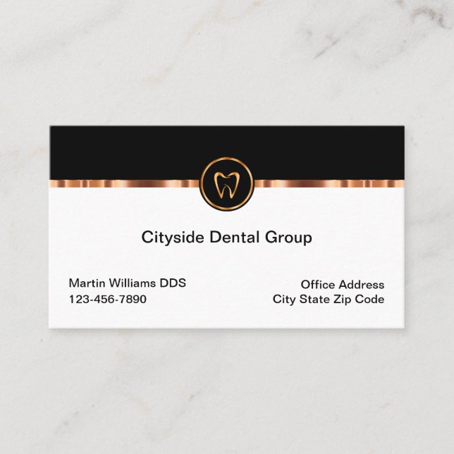 Classy Dentist Office Appointment Cards New (Front)