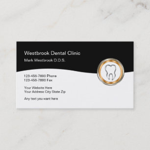 Classy Dentist Office Modern Layout Business Card