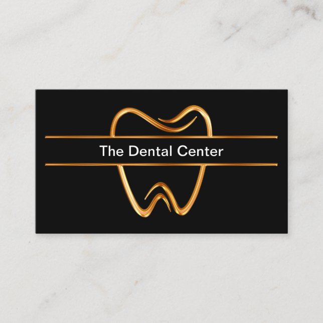 Classy Dentist Office New Business Cards (Front)