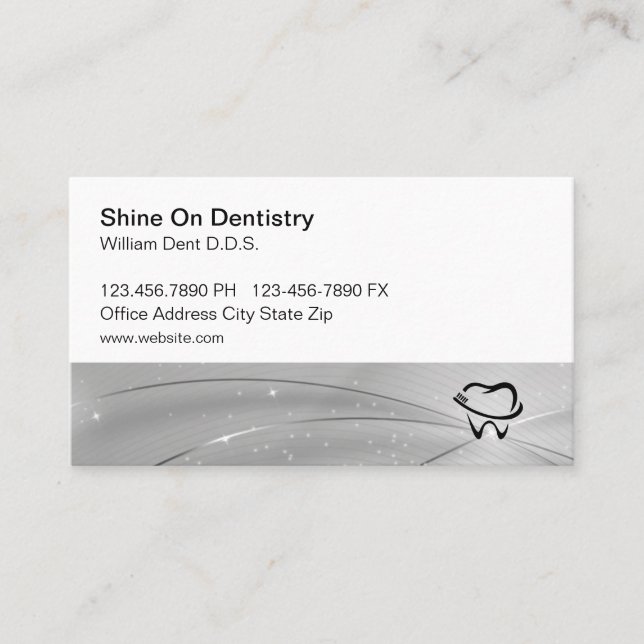 Classy Dentist Theme Business Cards (Front)