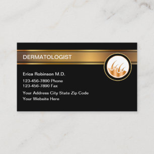 Classy Dermatologist Dermatology Business Cards
