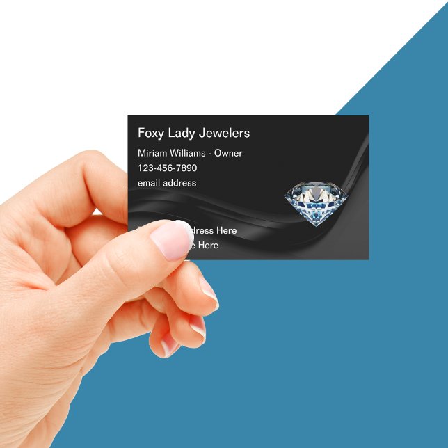 Classy Diamond Jeweller Business Cards (Creator Uploaded)