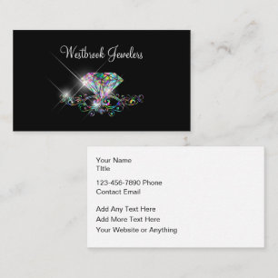 Classy Diamond Jewellery Store Business Card