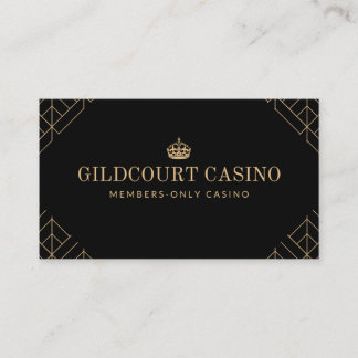 Classy Diamond Pattern Royal Casino Business Card